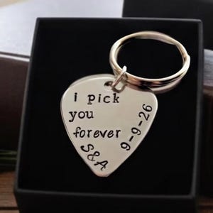 To Groom from Bride gift, I pick you forever, To Groom from Bride keychain, wedding day gift to groom