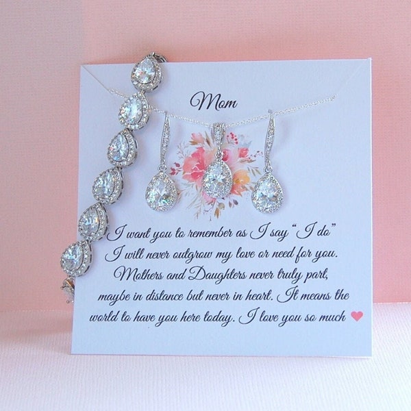 Mother of the Bride Jewelry Set, Mother of the Groom Set, Mothers' Gift, Future Mother in Law, Personalized Mothers Gift from Bride or Groom