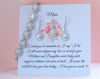 Mother of the Bride Jewelry Set, Mother of the Groom Set, Mothers' Gift, Future Mother in Law, Personalized Mothers Gift from Bride or Groom