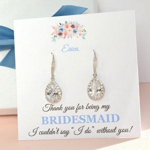 Bridesmaid Earrings, Personalized Bridesmaid Gifts, Bridesmaid Proposal, Bridal Party Gifts, Wedding Party, Wedding Earrings