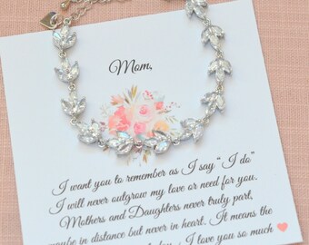 To Mom from Daughter Gift on Wedding Day, Mother of the Bride Bracelet, Mothers Gift from the Bride, Mother of the Groom Gift from Son