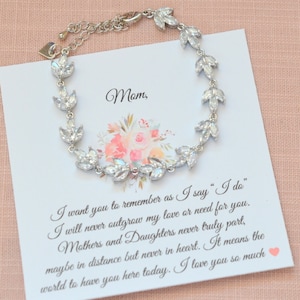 To Mom from Daughter Gift on Wedding Day, Mother of the Bride Bracelet, Mothers Gift from the Bride, Mother of the Groom Gift from Son
