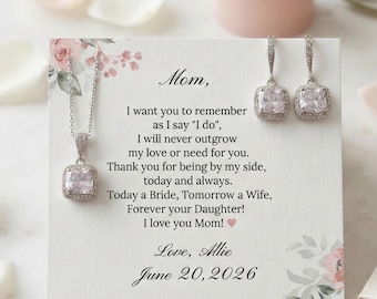 Mother of the Bride Jewelry, Mother of Groom from Son, Wedding Jewelry Gift from Bride