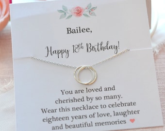 18th Birthday Gift, 18th Birthday Gift for her, Eighteenth Birthday, 18th Birthday Necklace