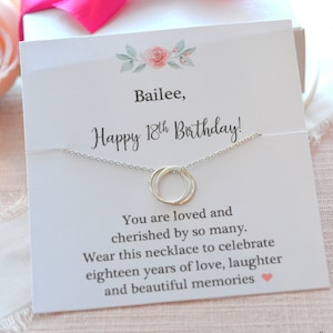18th Birthday Gift for Her, Happy 18th Birthday Gift for Daughter Niece Sister, Eighteenth Birthday, 18th Birthday Necklace