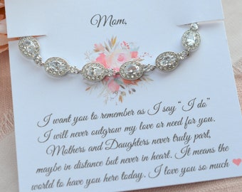 Mother of the Bride Gift, Gift for Mom Bracelet, Gift for Mother of the Bride for Wedding, Mother of the Groom Gift from Son, Mom Gifts