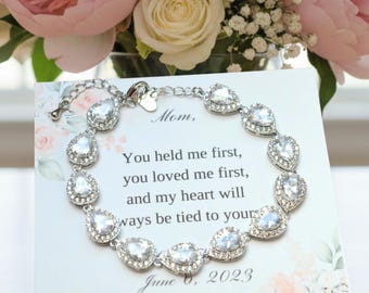 Mother of the Bride Gift, Mother of the Groom Gift, MOB Bracelet, Mother in Law Gift, Wedding Gift, To Mom from Bride, To Mom from Groom