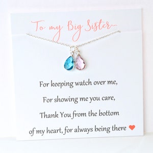 Big Sister necklace from little sister, New Big Sister, Sister Birthday Gift, Christmas Gift ideas for Big Sister, Birthday Gift ideas