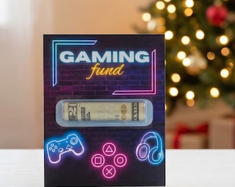 Funny Gaming Money Holder Card, Teen Boy Gift, Cash Gift (4x5 inches)