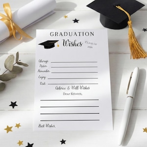Graduation Wishes Card, Advice and Well Wishes, Class of 2026