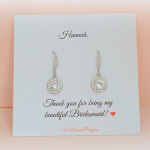 Personalized Bridesmaid Gifts, Bridesmaid Earrings, Bridesmaid Proposal, Wedding Earrings, Bridal Party Jewelry, Wedding Jewelry