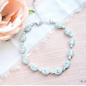 Bridal Bracelet, Classic Silver Wedding Bracelet, Bridal Bracelet, Wedding Bracelet, Silver Bracelet, Wedding Accessories