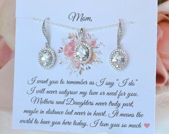 Mother of the Bride jewelry, Mother of the Groom jewelry, To Mom from Bride, To Mom from Groom, Thank you Mom, Wedding day Jewelry