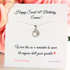 Sweet 16 Necklace Gift 16th Birthday Sweet 16 Birthday Daughter Granddaughter Friend Niece Best Friend Gift for 16 year old