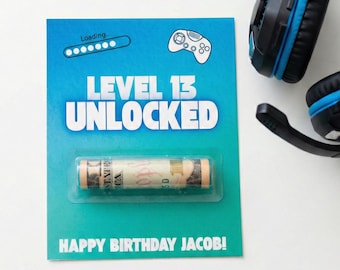 Funny Gift for 13 Year old Boy, Money Holder gift, Teen Gifts for Boys, Cash Holder Card, Gift for 13th Birthday