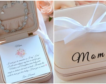 Mother of the Bride SET, Mother of the Groom SET, Bridal Jewelry Set, To Mom from Daughter, MOM Gift Set, Custom Mother of Bride Gift