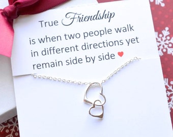 Best Friend Necklace, Long Distance Friendship, BFF Necklace, Best Friend Jewelry, Friends Forever, Going Away Gift, Christmas gifts for her