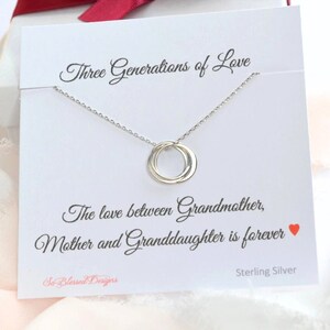 Generations Necklace For Grandma, Mom and Granddaughter, Grandmother Necklace, Nana Gift, Christmas Gift for Grandma, Birthday Grandma