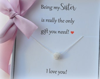 Gift for Sister, Christmas gift Sister, Birthday Gift Sister, Sister Necklace, Sister Birthday Gift, Best Sister Gift, Christmas gift idea