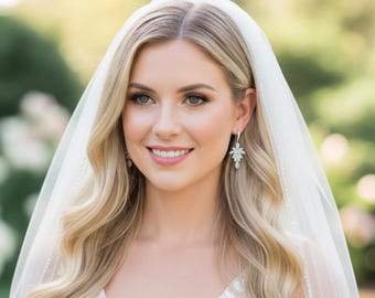 Bridal Drop Earrings, Bridal Earrings, Wedding Earrings, Bridal Bracelet, Floral Bridal Earrings, Wedding CZ Earrings, Bridal Bracelet