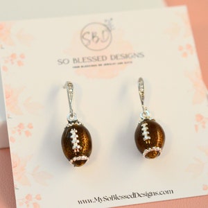 Football Earrings, Game Day! Football Necklace, Football Game Earrings! Football Mom Grandma Aunt Sister
