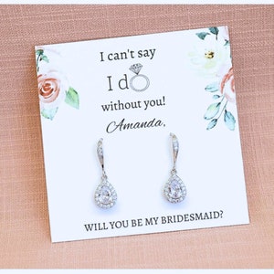Bridesmaid Thank You Gift, Personalized Bridesmaid Gifts, Bridesmaid Jewelry, Bridesmaid Proposal, Will you be my Bridesmaid, Bridal Party