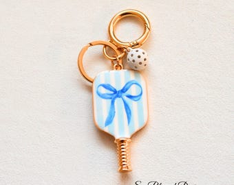 Personalized Pickleball Keychain,Pickleball Bag Tag,Pickleball Paddle Keychain,Gift for Pickleball lover,Sports Gift for Her,Christmas gift
