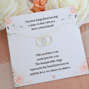 Sister Necklace Gift, Sister Gifts for Sisters Birthday, Jewelry Gift for Sister, Gift for Sister, Wedding Gift for Sister, Card for Sister