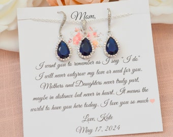 Gift for Mom on wedding day, Mother of the Bride from Daughter, Mother of the Groom from Son, Jewelry for mom at wedding