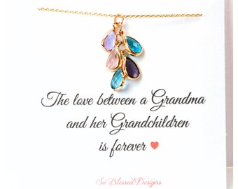 Mothers Day Gift for Grandma, Birthstone Necklace, Birthstone Jewelry, Mom Gift, Personalized Birthstone Jewelry, Christmas Gift
