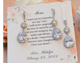 Mother of the Bride gift from the Bride, Wedding Gift Mom, Mother of the Bride Jewelry, Mother of the Groom gift from Son, Wedding Jewelry