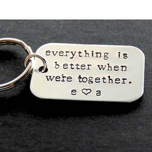 Gift for Him, Gifts under 40, To Groom from Bride, Wedding gift to Groom, anniversary gift, Personalized keychain, Christmas Gift for him