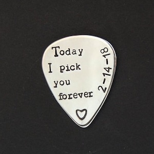 Groom Gift from Bride on wedding day, Personalized Guitar Pick for Groom, Wedding gift to groom from bride, Groom gift to Bride,
