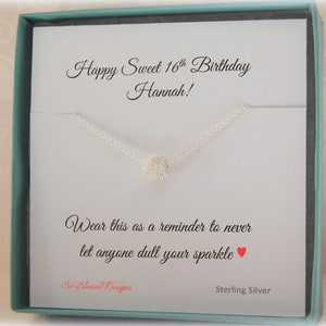 Personalized Sweet 16 Gift, Sweet 16 Jewelry, 16th Birthday gift, Daughter's Sweet 16 Birthday, Sweet 16 Birthday image 5