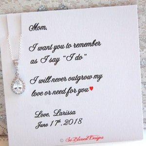 Mother of the Bride Gift, Mother of the Groom Gift, Wedding Jewelry, Personalized Mother of Bride gift, wedding gift to mother of the bride image 6