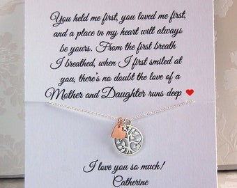 Mother of the Bride Gift from Daughter, Mother of the Groom Gift from Son, Wedding Gift, Mother of Groom Necklace, To Mom from Bride