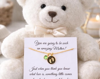 New Mom Baby Necklace, First Mother's Day Jewelry, Sterling Silver Footprint Pendant