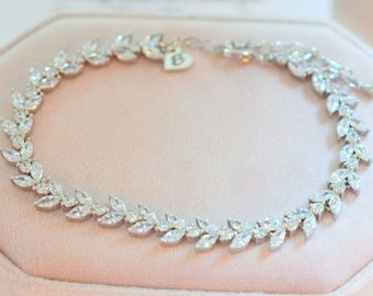 Silver Wedding Bracelet, CZ Bridal Bracelet, Silver Bridal Bracelet, Silver CZ Wedding Bracelet, CZ Bracelet, Wedding Bracelet, Bride