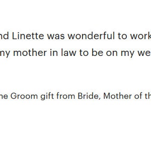 Mother of the Groom gift from Bride, Mother of the Bride gift, Mother in Law Gift, Mother of Groom from Bride, Wedding gift image 3