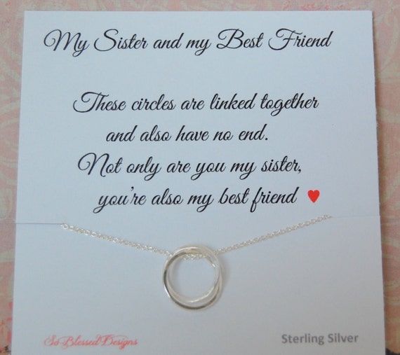 Sister Necklace Birthday Gift Wedding For Sister Birthday Etsy