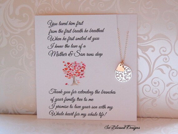 mother of the groom family tree necklace