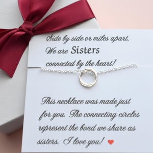 Gift for Sister Necklace, Sisters Jewelry, Holiday Gift, Gift idea, Sister Gift, Big Sister Gift, New Sister
