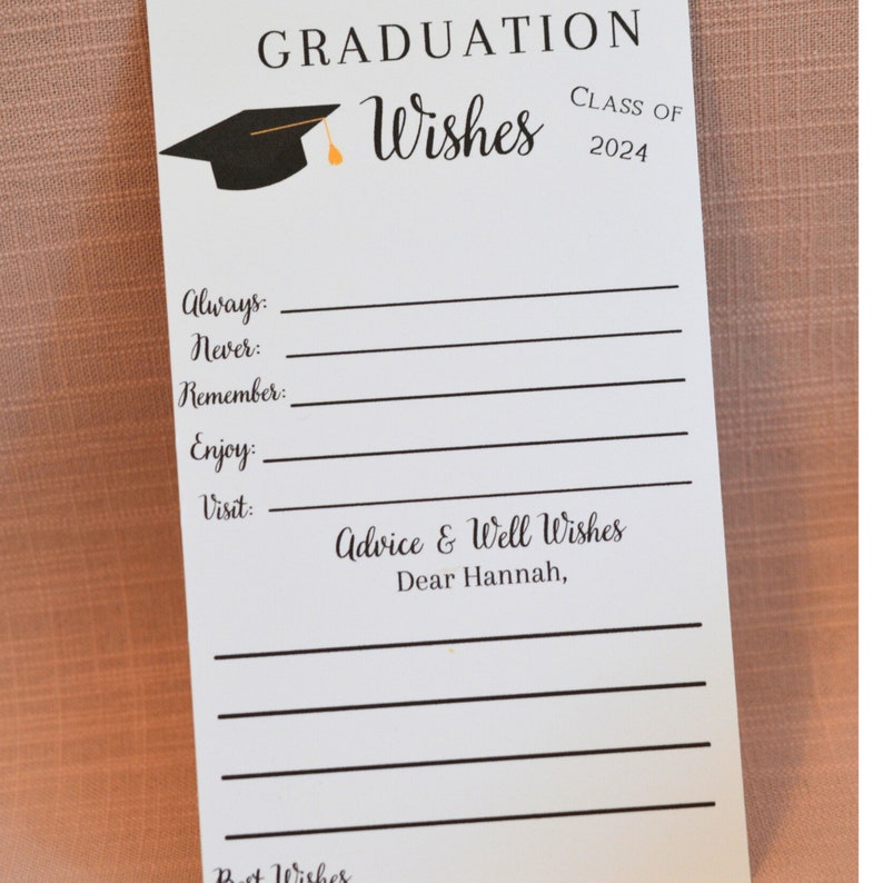 Graduation Wishes Cards, Graduation Advice, Advice Cards for Graduation party, Set of 12, Graduation Party Decorations, Printed Shipped image 6