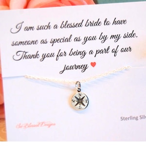 Bridesmaids Jewelry, Bridesmaid necklace, Thank you Bridesmaid, Bridesmaid card, Gift boxes for Bridesmaids, Bridesmaid gift necklace