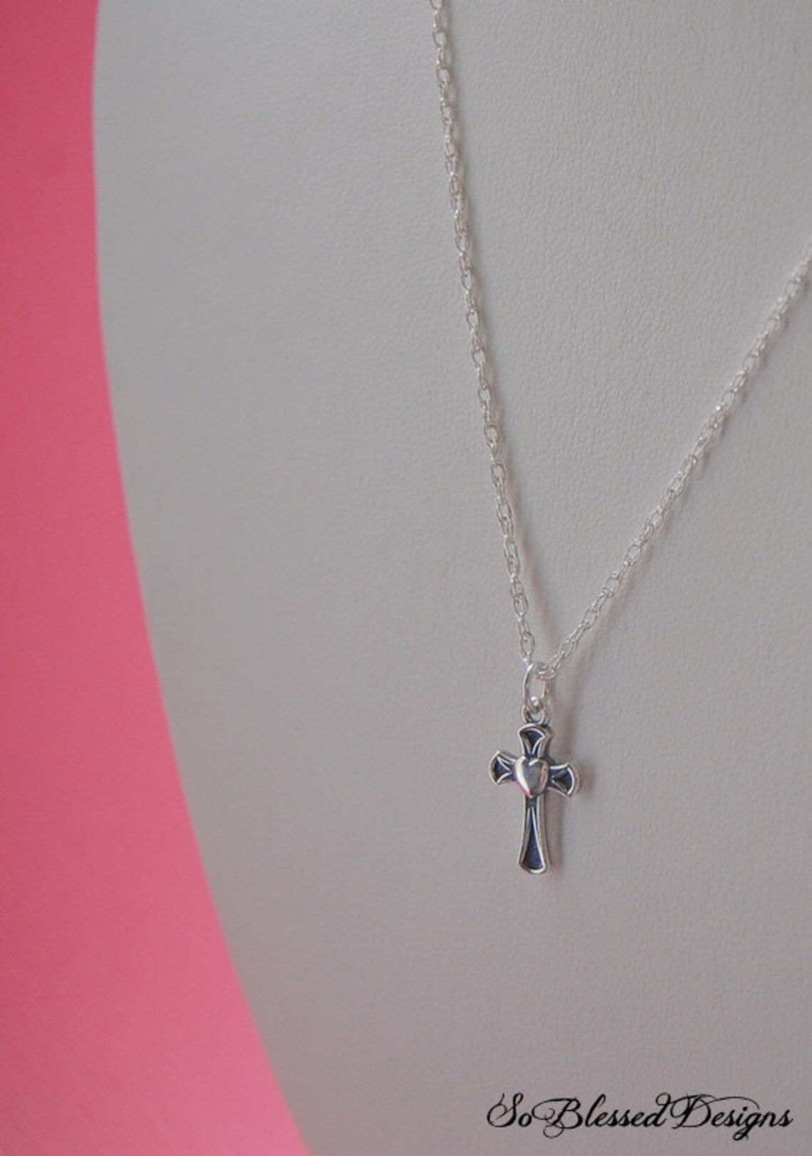 Best Friend Necklace Small Cross Pendant Friendship Card Etsy