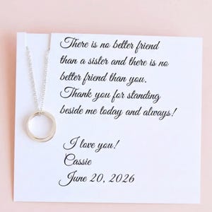 Maid of Honor gift for SISTER, Sister Maid of Honor gift, Matron of Honor, Personalized Sister POEM, Sister as your maid of honor immagine 6