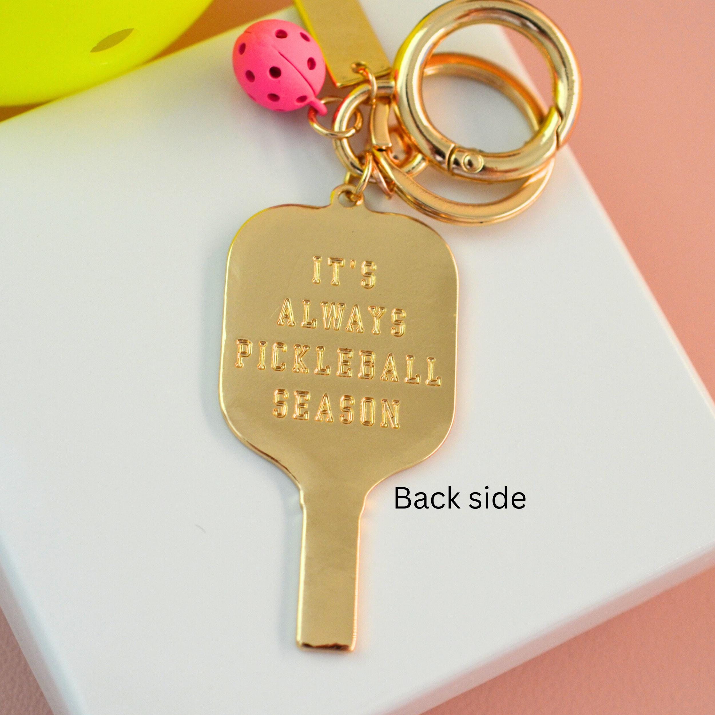 Personalized Name Pickleball Keychain, Pickleball Bag Tag, Pickleball Paddle Keychain, Gift for Pickleball Lover, Sports Gift for Her, Christmas Gift