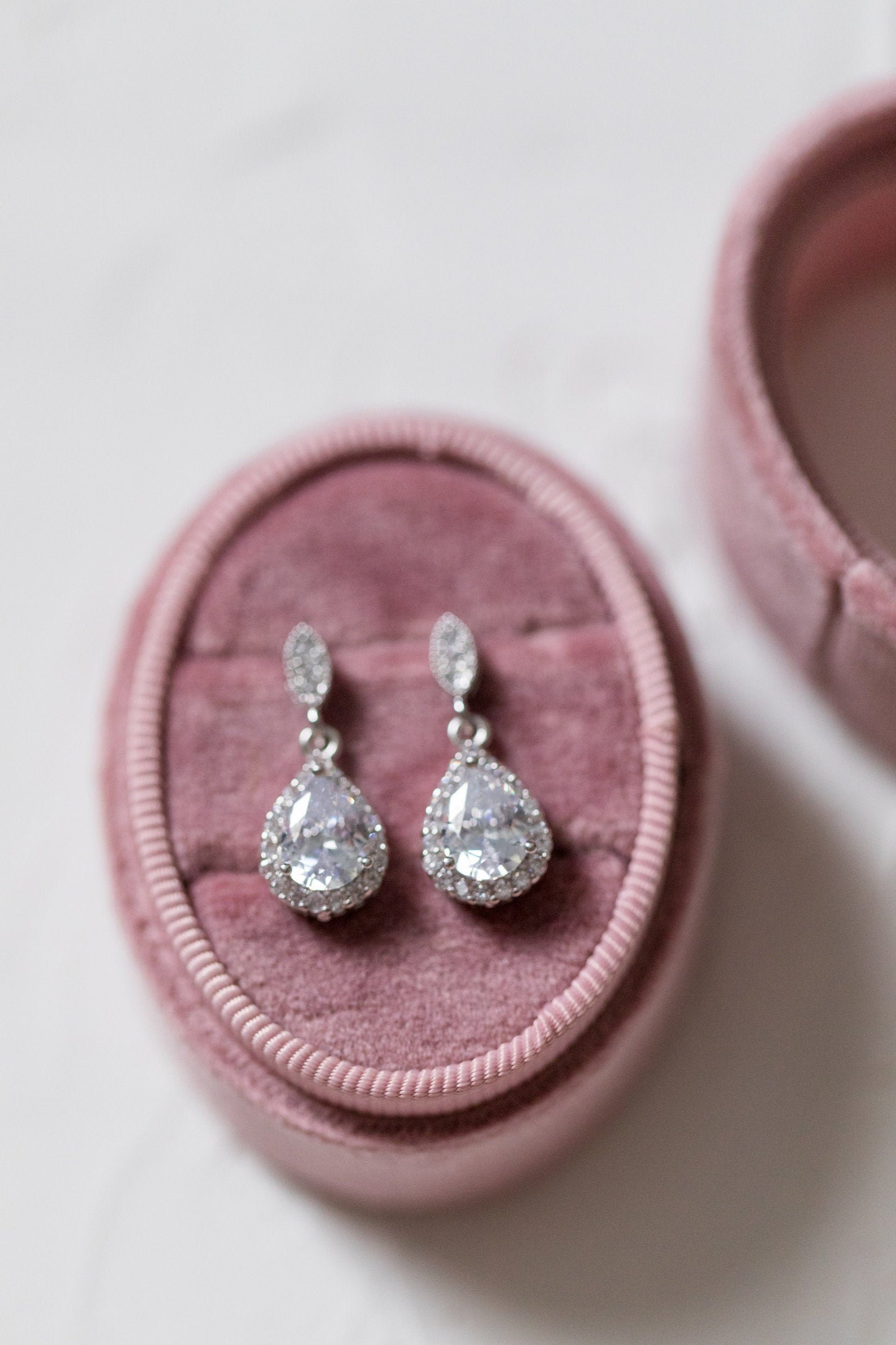 Bridesmaid Earrings Tear Drop Bridesmaid Earrings Silver Etsy