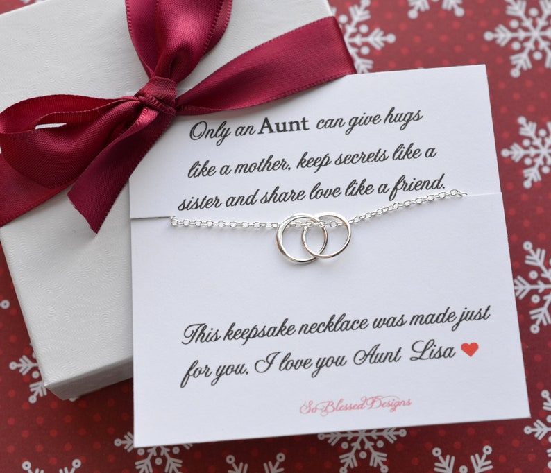 AUNT Necklace Christmas Gift for Aunt Gift from Niece or | Etsy