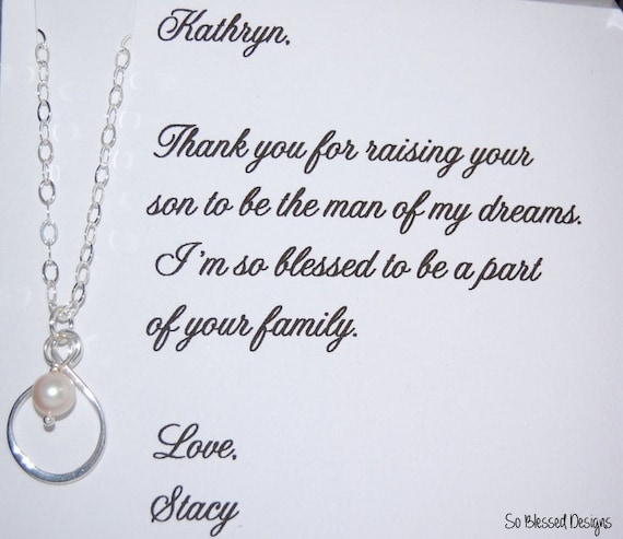 thank you for raising the man of my dreams necklace